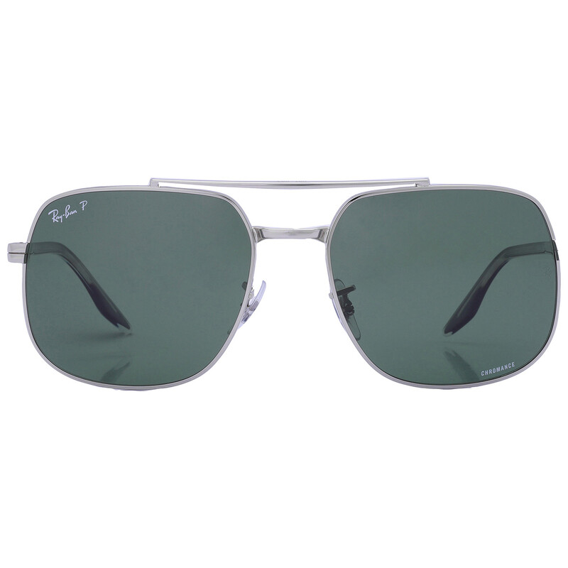 Ray-Ban Polarized Dark Green Chromance Square Unisex Sunglasses