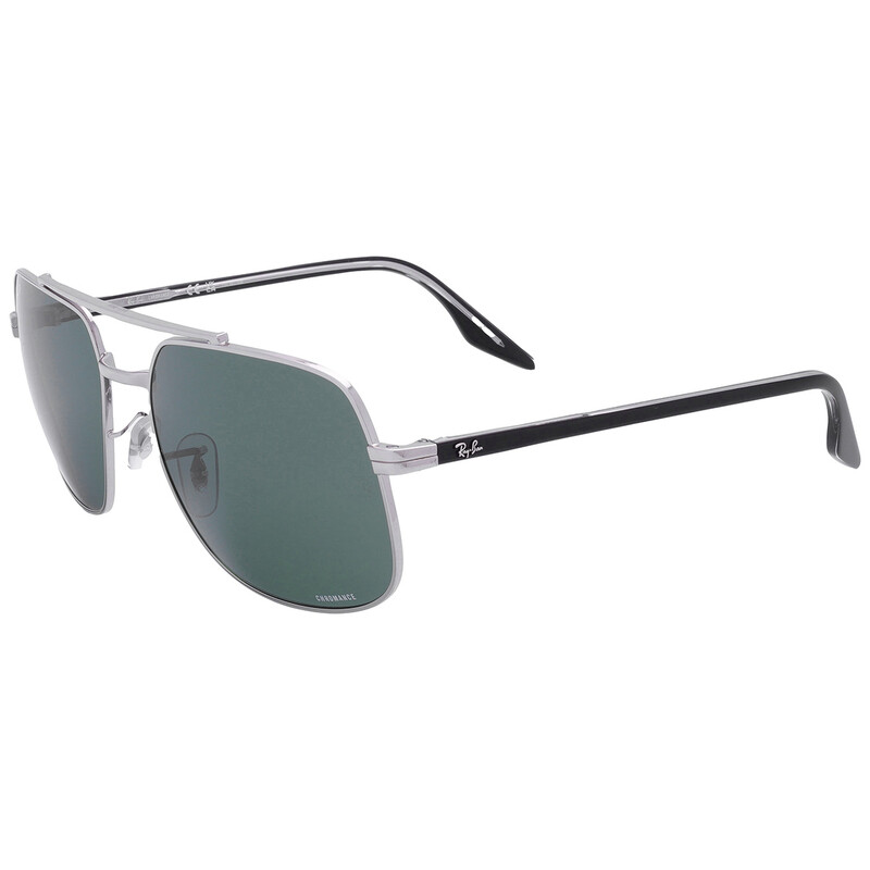 Ray-Ban Polarized Dark Green Chromance Square Unisex Sunglasses