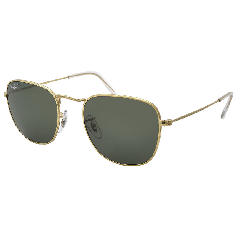 Ray-Ban Frank Polarized Green Square Unisex Sunglasses RB3857