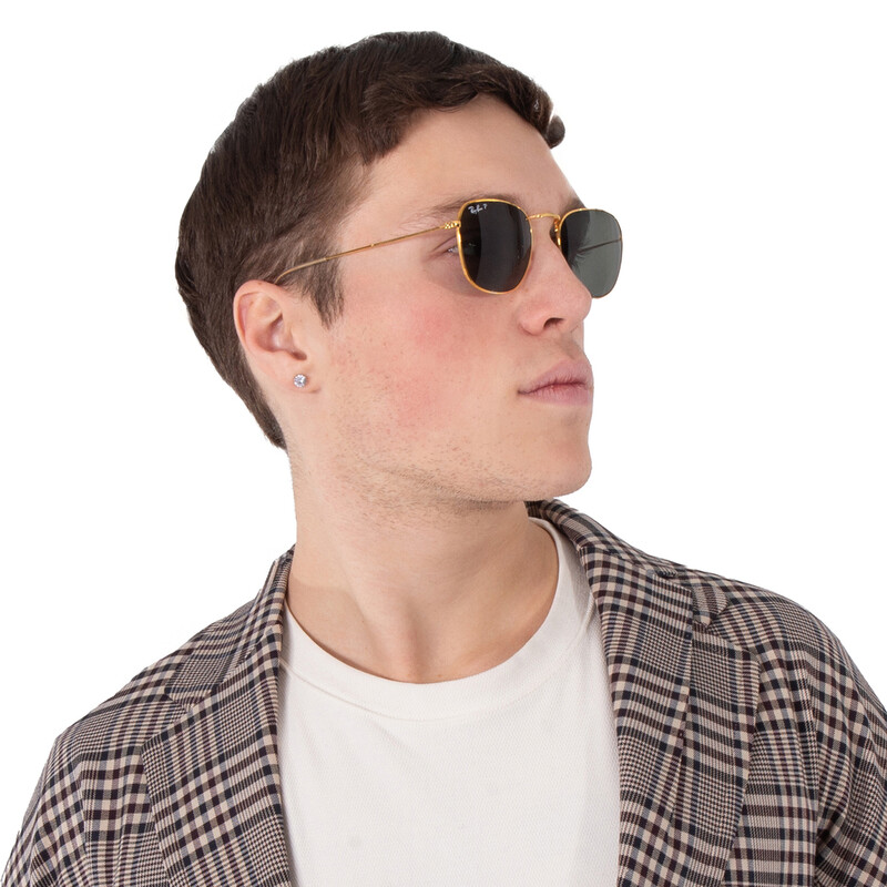 Ray-Ban Frank Titanium Polarized G-15 Green Square Men's