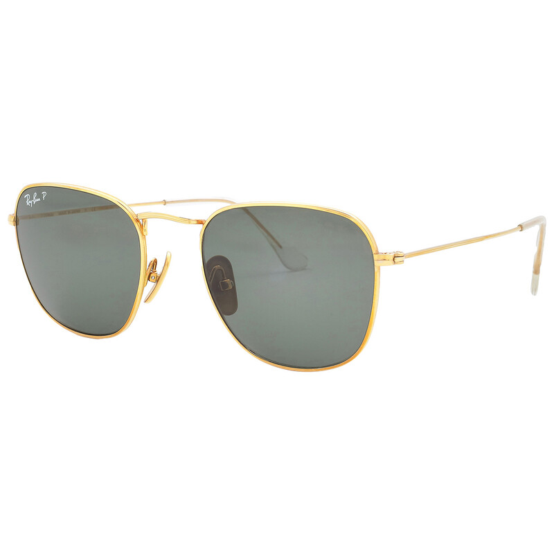 Ray-Ban Frank Titanium Polarized G-15 Green Square Men's