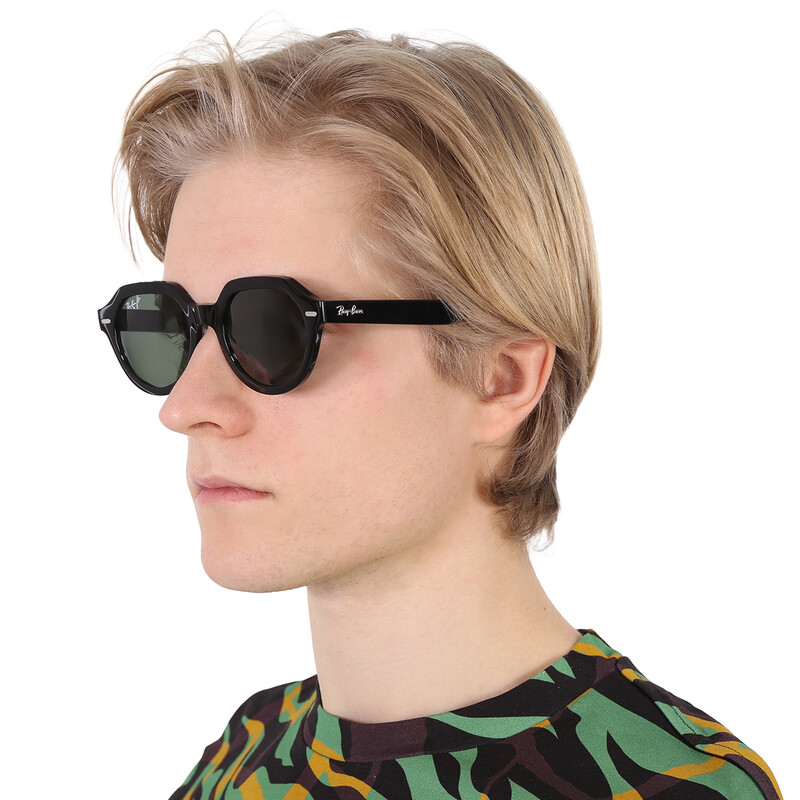 Ray-Ban Gina Polarized Green Square Unisex Sunglasses RB4399 901