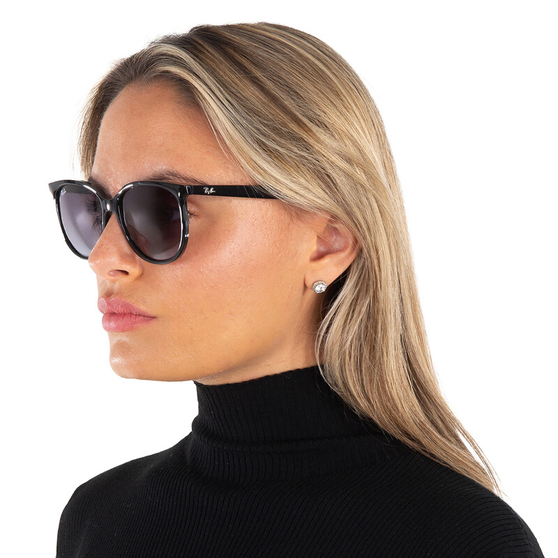 Ray-Ban Gray Gradient Square Ladies Sunglasses RB4378 601/8G 54