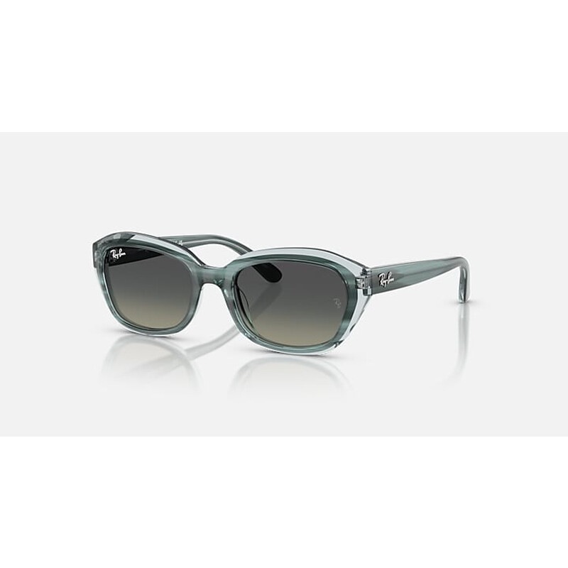 Ray-Ban Green Gradient Geometric Girls Sunglasses RJ9081S 717511
