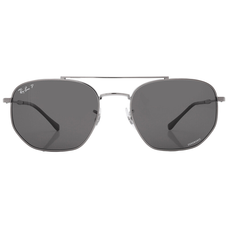 Ray-Ban Grey Chromance Irregular Unisex Sunglasses RB3707 004/K8