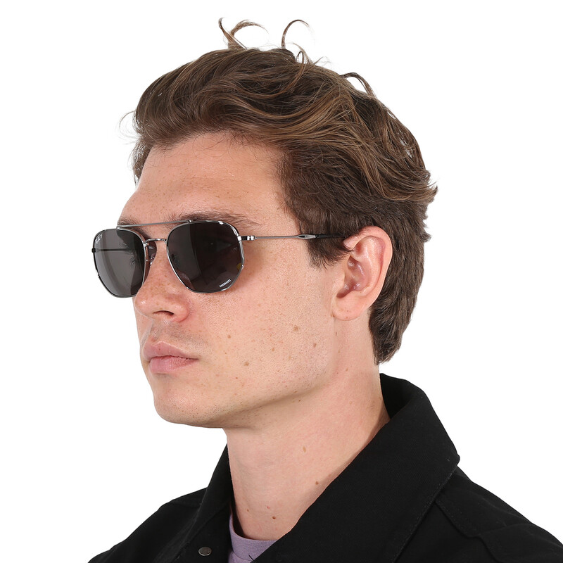 Ray-Ban Grey Chromance Irregular Unisex Sunglasses RB3707 004/K8