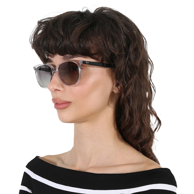 Ray-Ban Grey Gradient Square Ladies Sunglasses RB4378 647711 54 Ray-Ban Grey Gradient Square Ladies Sunglasses RB4378 647711 54