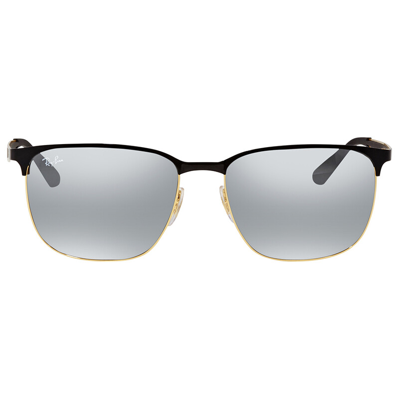 Ray-Ban Grey Mirror Silver Gradient Square Unisex Sunglasses