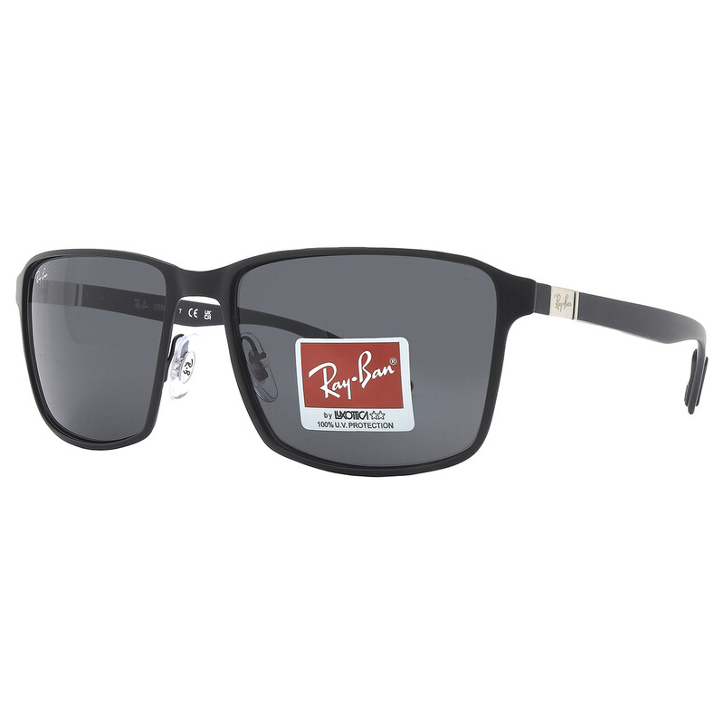 Ray-Ban Grey Square Unisex Sunglasses RB3721 186/87 59