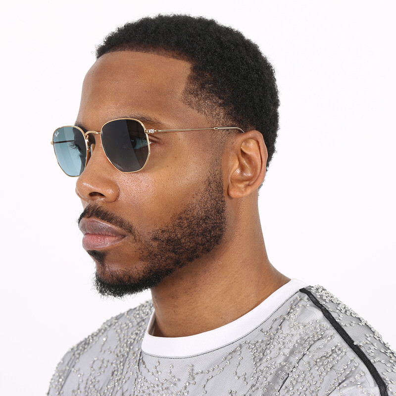 Ray-Ban Hexagonal Flat Lenses Blue Gradient Geometric Unisex