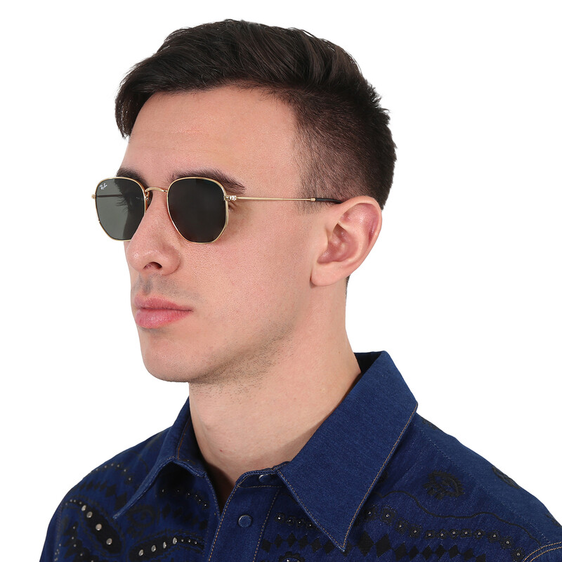 Ray-Ban Hexagonal Flat Lenses Green Classic G-15 Unisex Sunglasses