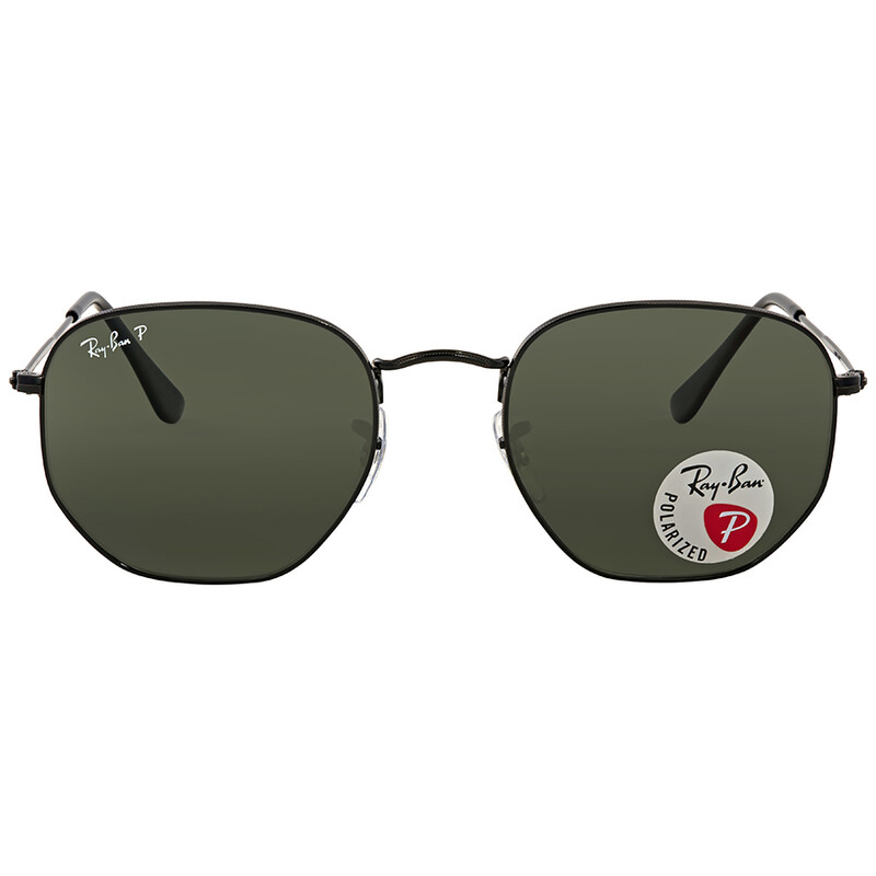 Ray-Ban Hexagonal Flat Lenses Polarized Green Unisex Sunglasses