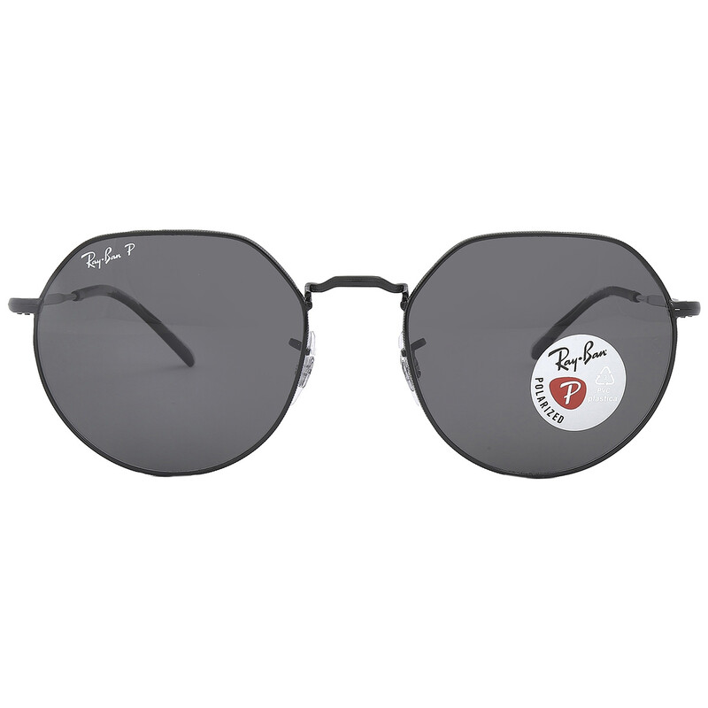 ⭐︎美品☆Ray-Ban RB3565 ブラック オクタゴナル サングラス Ray-Ban Jack Polarized Black Irregular Unisex Sunglasses RB3565
