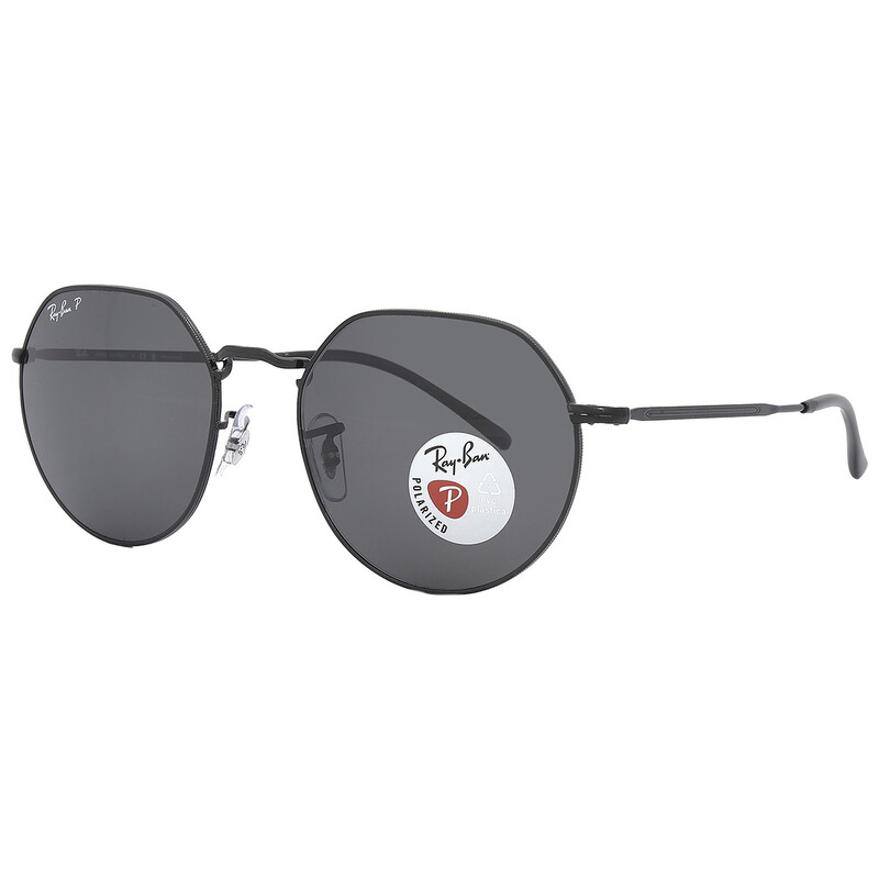 RB3565 JACK 002/48 レイバン 偏光サングラス メタル ブラック Ray-Ban Jack Polarized Black Irregular Unisex Sunglasses RB3565