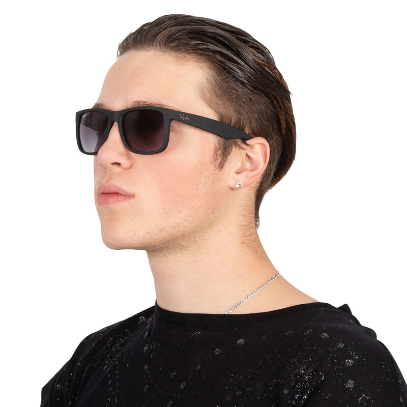 Ray-Ban Justin Classic Grey Gradient Rectangular Men's Sunglasses