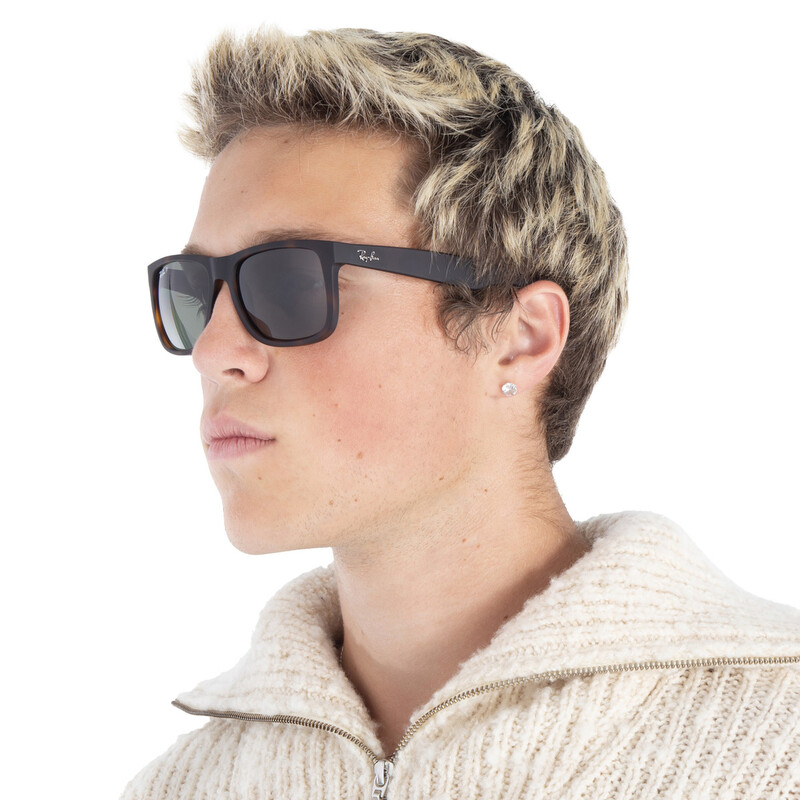 Ray-Ban Justin Polarized Dark Green Square Men's Sunglasses RB4165