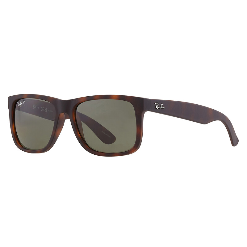 Ray-Ban Justin Polarized Dark Green Square Men's Sunglasses RB4165