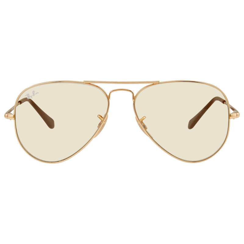 Ray-Ban Solid Evolve Light Brown Photochromatic Aviator Unisex