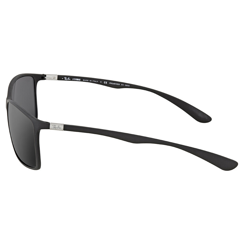 Ray-Ban Liteforce Polarized Silver Mirror Square Men's Sunglasses