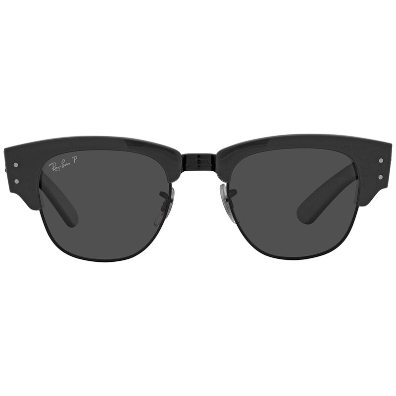 Ray-Ban Mega Clubmaster Polarized Black Square Unisex Sunglasses