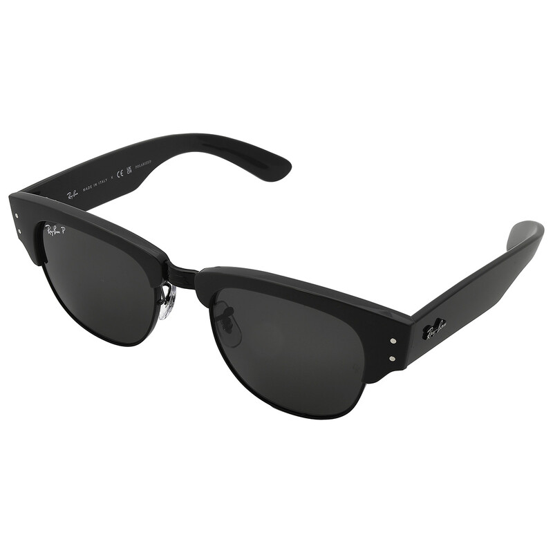 Ray-Ban Mega Clubmaster Polarized Black Square Unisex Sunglasses