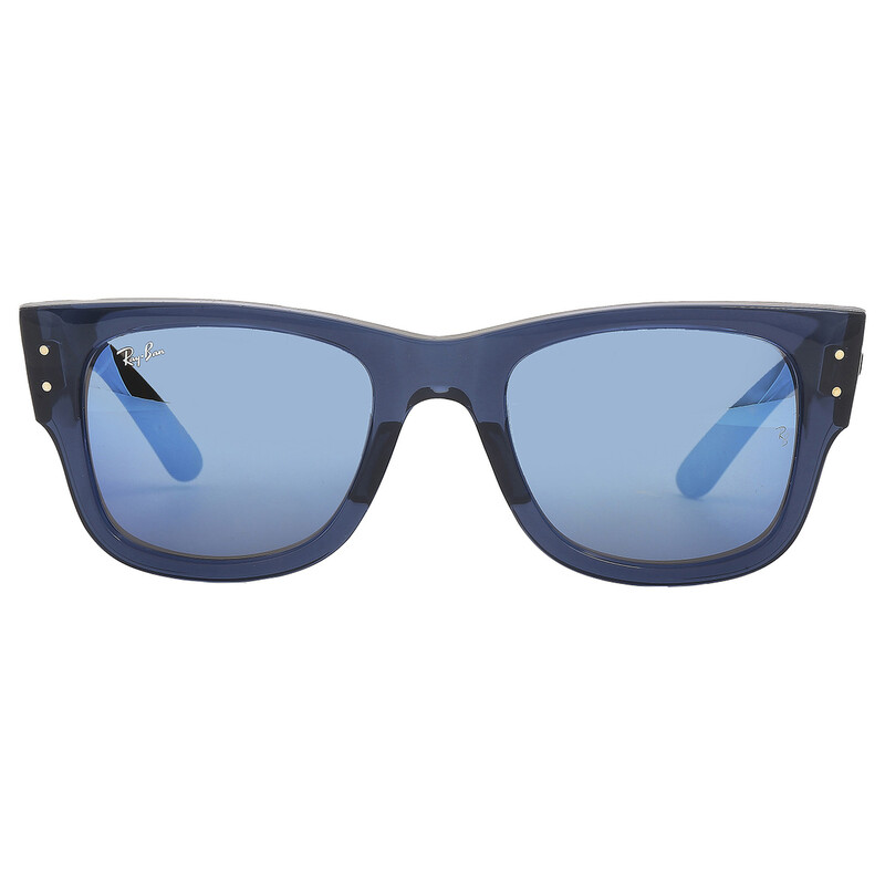 Ray-Ban Mega Wayfarer Blue Mirror Square Unisex Sunglasses RB0840S