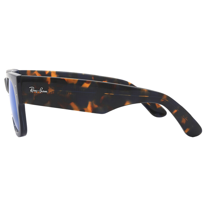 Ray-Ban Mega Wayfarer Blue Mirror Square Unisex Sunglasses RB0840S