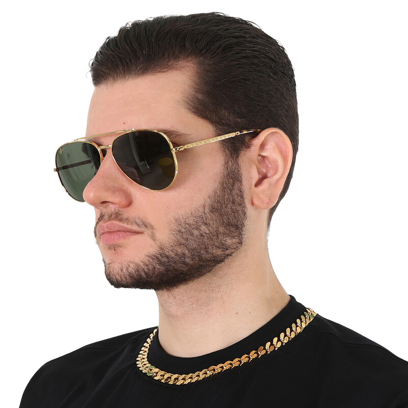 小物 NEW AVIATOR RB3625 919631 62-14 Ray-Ban New Aviator Green Aviator Unisex Sunglasses RB3625 919631