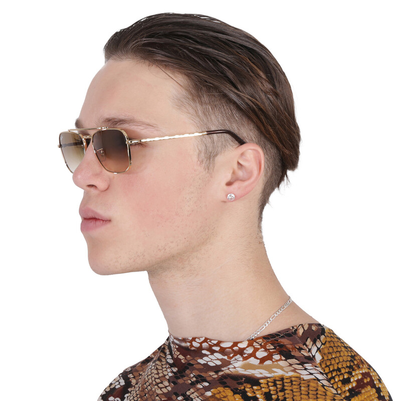 Ray-Ban New Caravan Light Brown Gradient Square Unisex Sunglasses