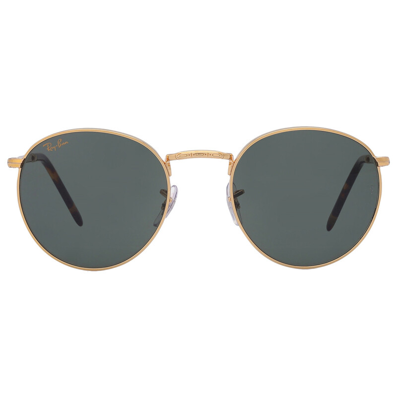 Ray-Ban New Round Green Unisex Sunglasses RB3637 919631 53