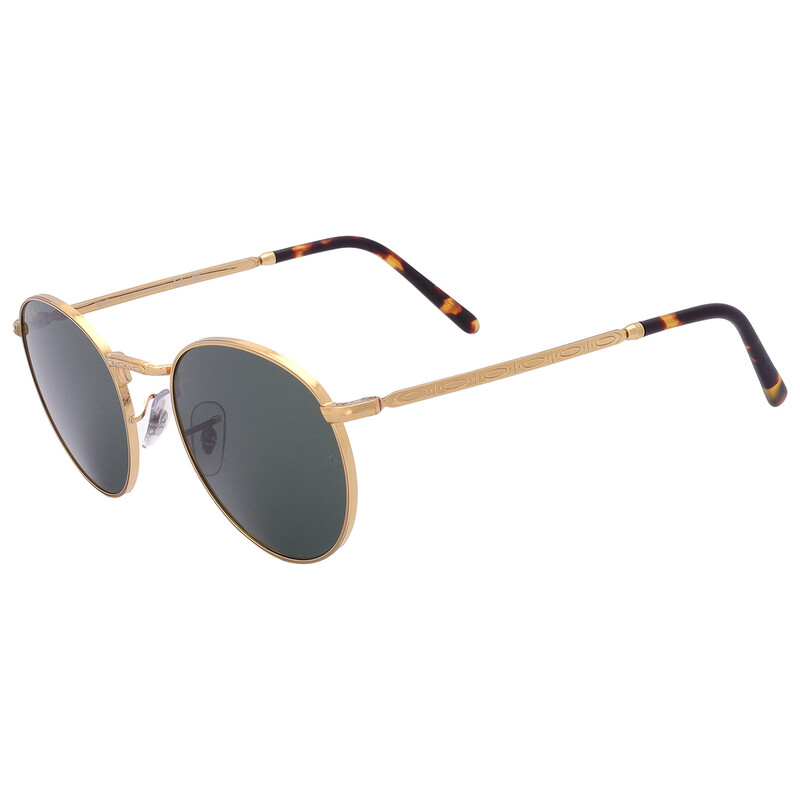 Ray-Ban New Round Green Unisex Sunglasses RB3637 919631 53