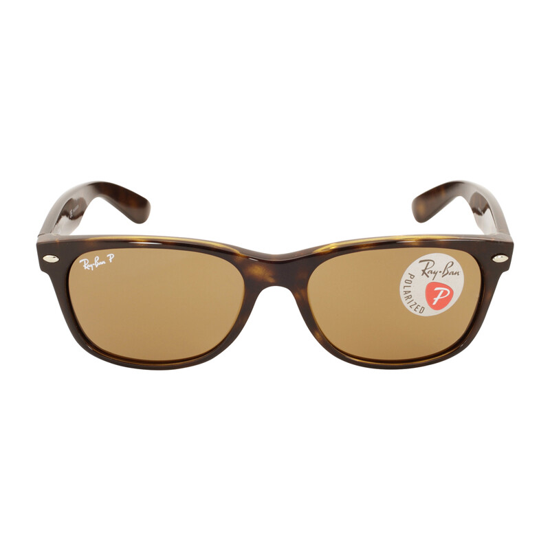 Ray-Ban New Wayfarer Classic Polarized Brown Unisex Sunglasses