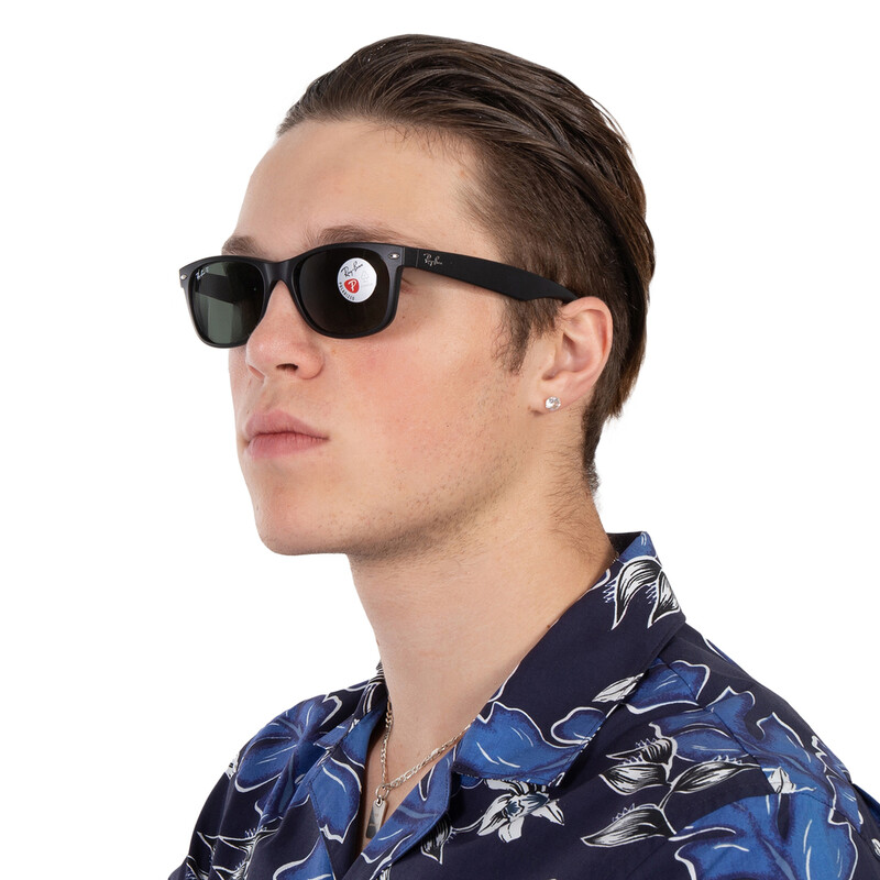 【即日発送】Ray-Ban New wayfarer NEW WAYFARER CLASSIC Sunglasses in Black and G-15 Green Polarized
