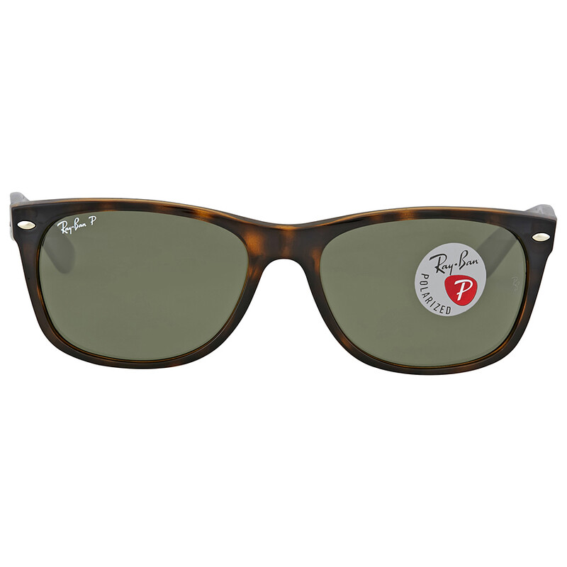 Ray-Ban New Wayfarer Classic Polarized Green Unisex Sunglasses