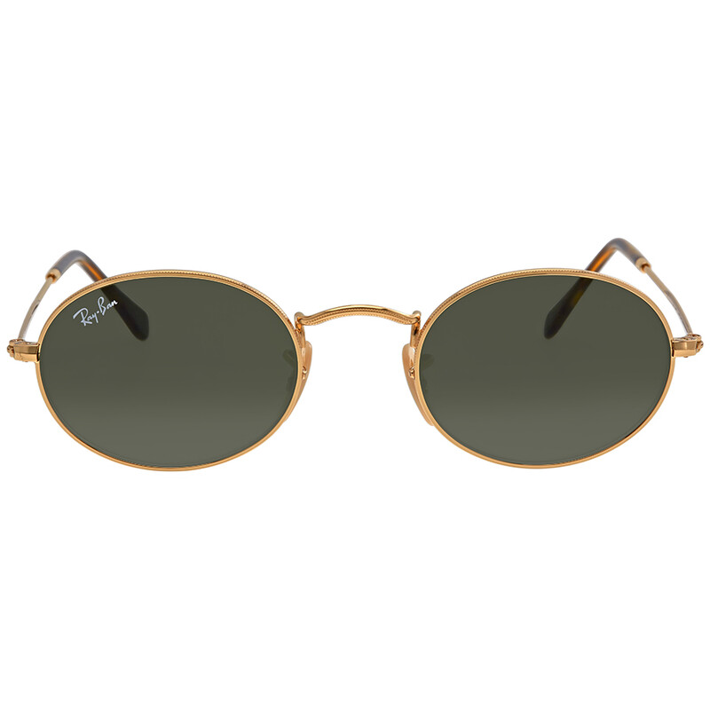 Ray-Ban Oval Flat Lenses Green Classic G-15 Unisex Sunglasses