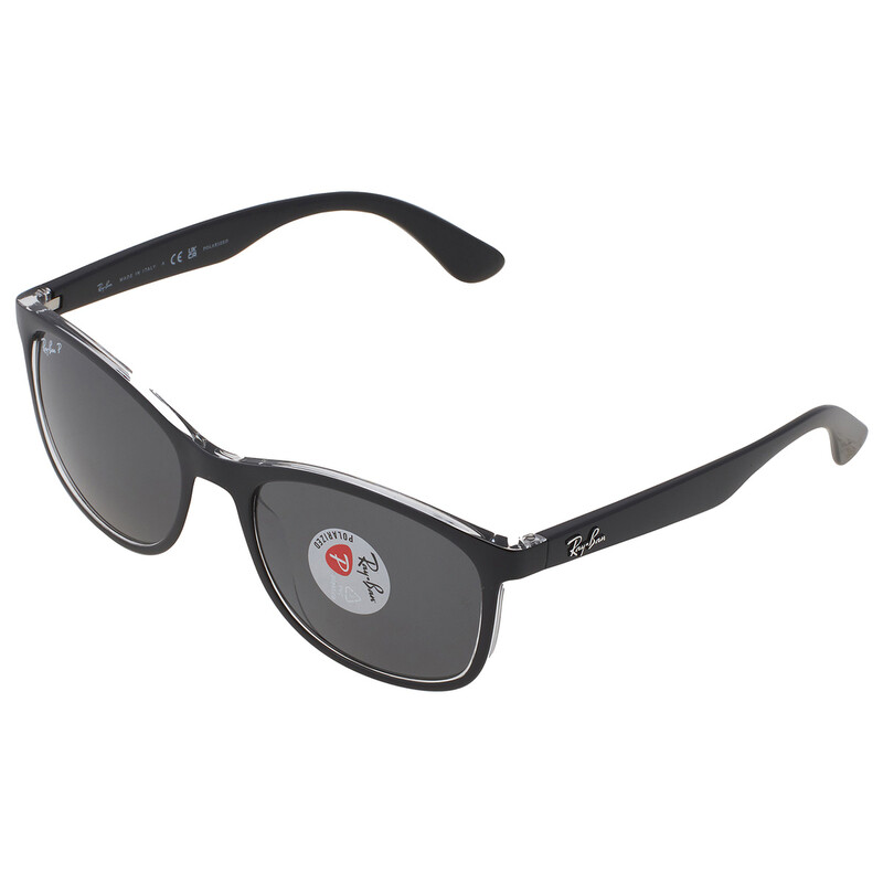 Ray-Ban Polarized Black Rectangular Unisex Sunglasses RB4374
