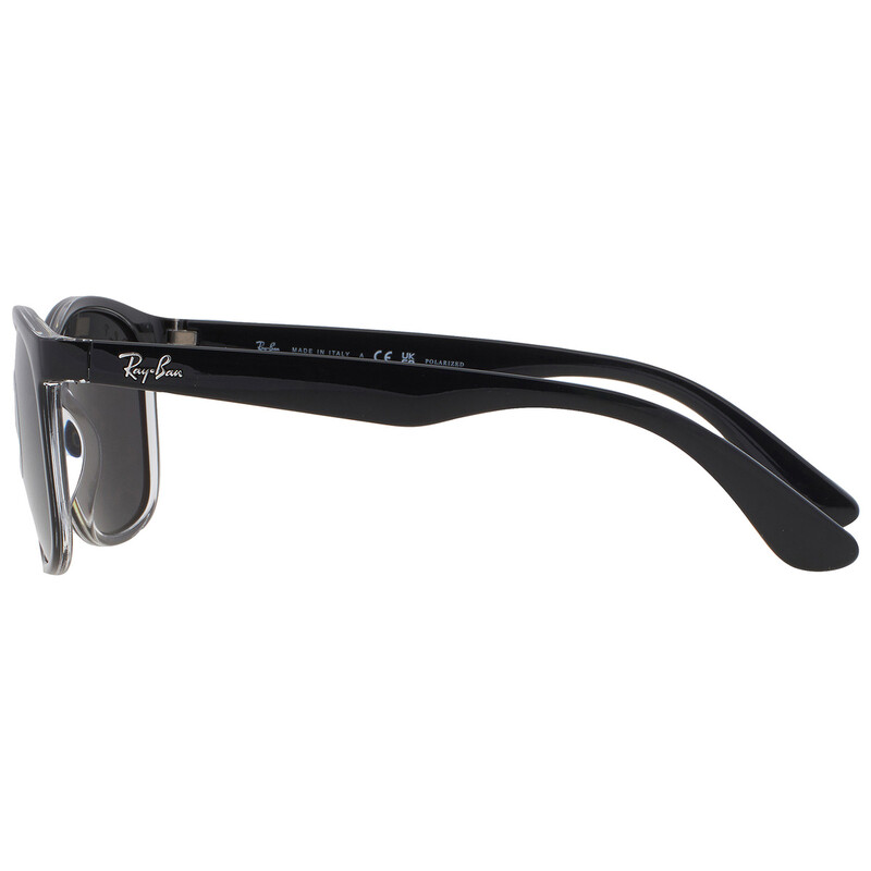 Ray-Ban Polarized Black Rectangular Unisex Sunglasses RB4374