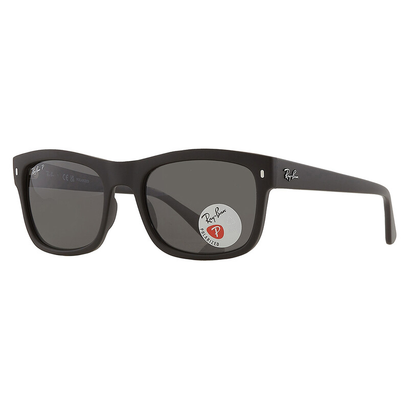 Ray-Ban Polarized Black Square Unisex Sunglasses RB4428 601S48 56