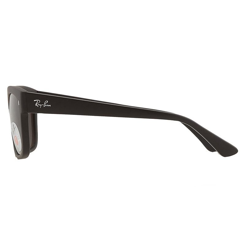 Ray-Ban Polarized Black Square Unisex Sunglasses RB4428 601S48 56