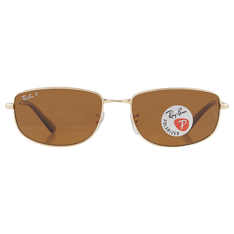 Ray-Ban Polarized Brown Irregular Unisex Sunglasses RB3732 001/57