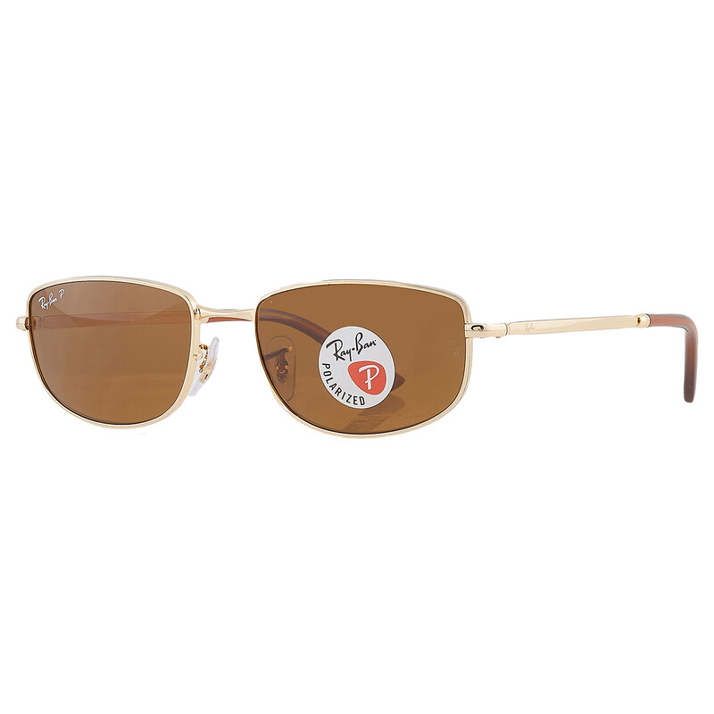Ray-Ban Polarized Brown Irregular Unisex Sunglasses RB3732 001/57