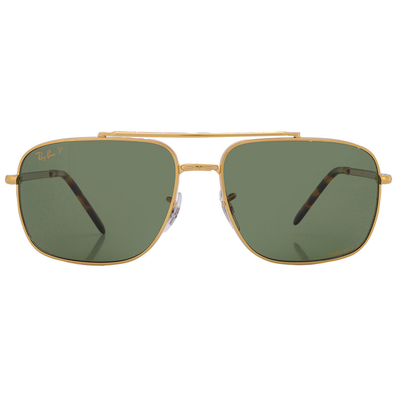 Ray-Ban Polarized Dark Green Navigator Unisex Sunglasses RB3796