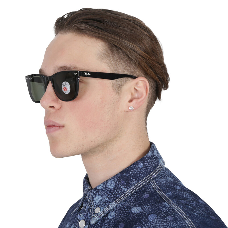 Ray-Ban Polarized Dark Green Square Unisex Sunglasses RB4420 601
