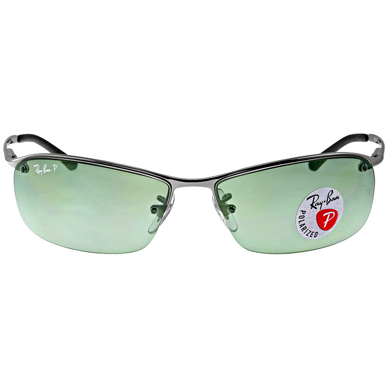 Ray-Ban Polarized Green Classic G-15 Rectangular Men's Sunglasses