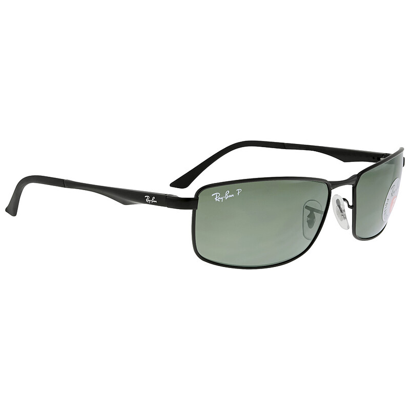 Ray-Ban Polarized Green Classic G-15 Rectangular Men's Sunglasses