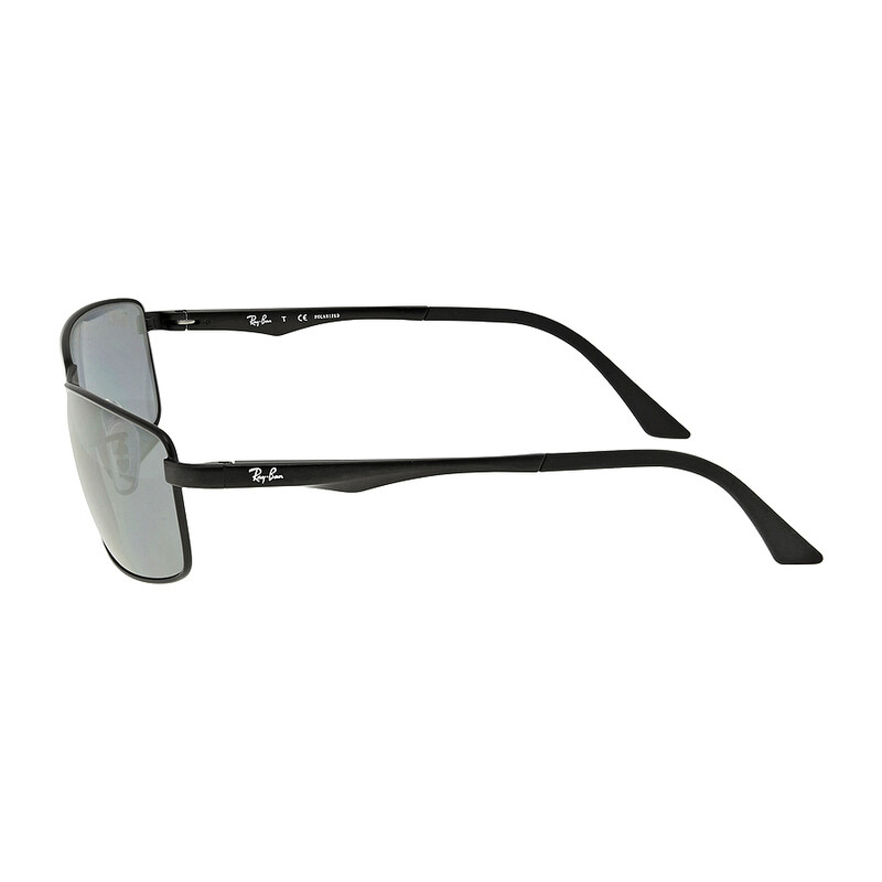 Ray-Ban Polarized Grey Gradient Rectangular Men's Sunglasses