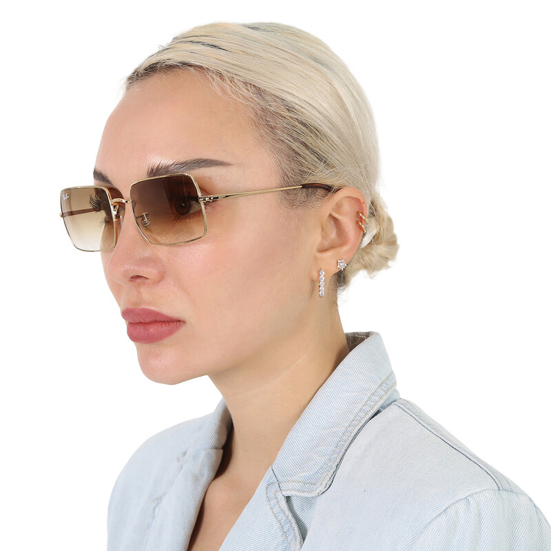 Ray-Ban Rectangle 1969 Light Brown Gradient Unisex Sunglasses