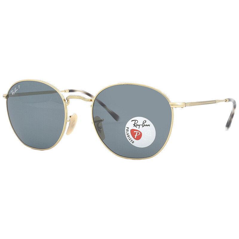 Ray-Ban Rob Dark Blue Polarized Round Unisex Sunglasses RB3772 001