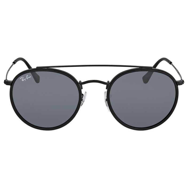 Ray-Ban Round Double Bridge Blue/Gray Classic Unisex Sunglasses