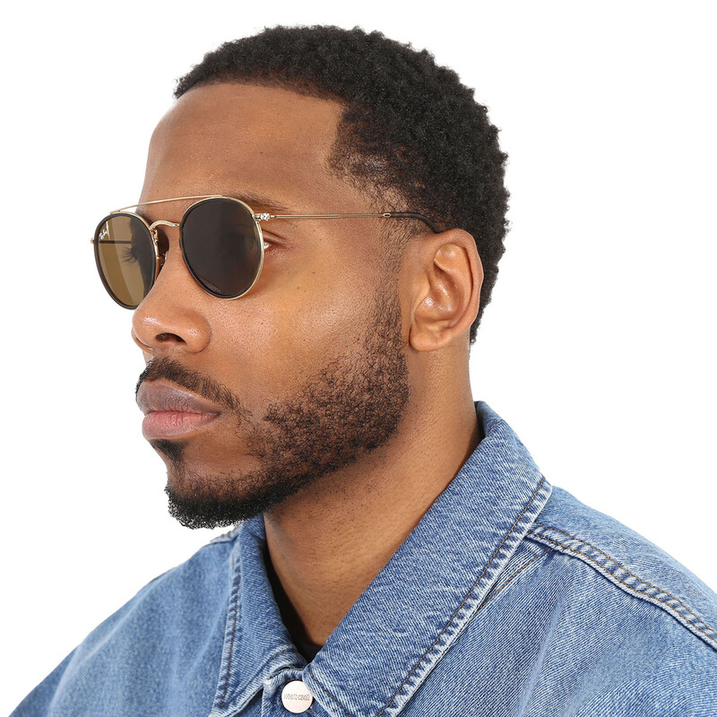 Ray-Ban Round Double Bridge Polarized Brown Classic B-15  display picture 1